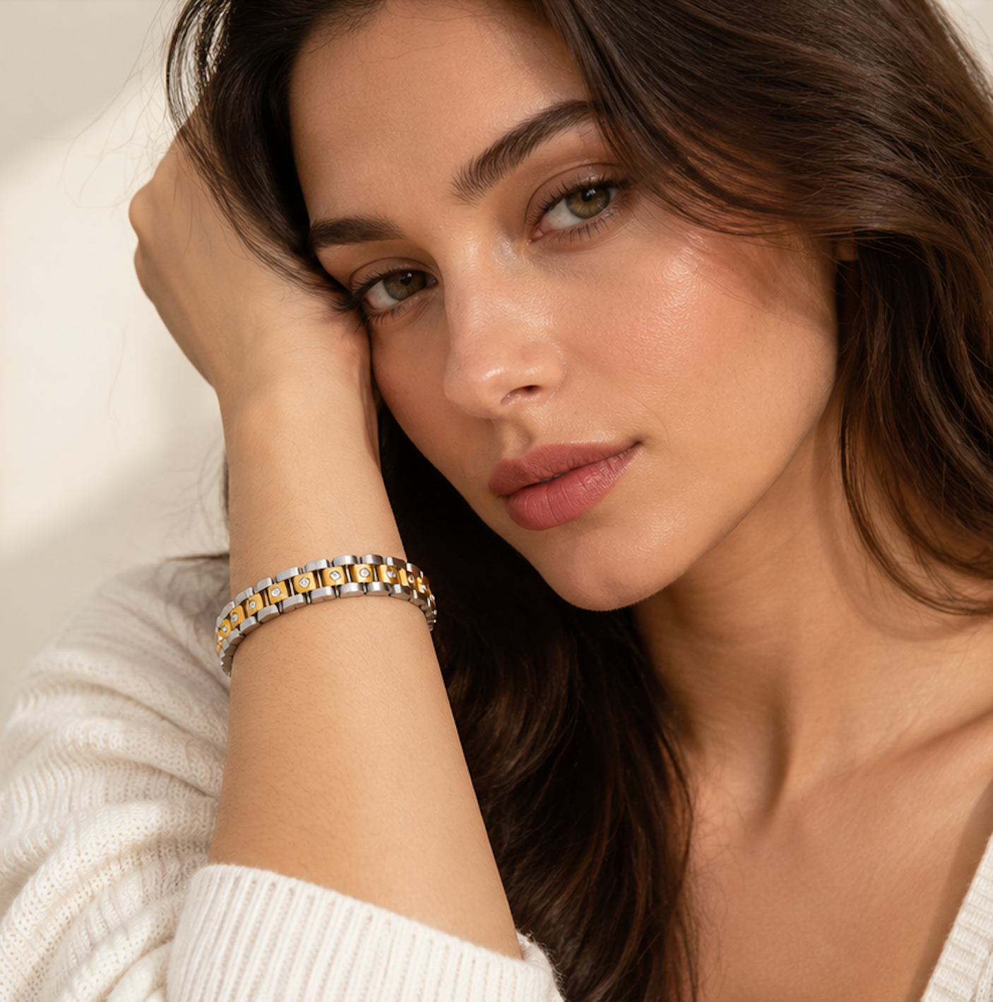 two tone bracelet luxury 18K Gold