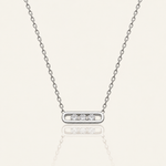 Silver Diamond Bar Necklace Messika