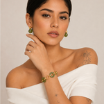 Jade Gold Bracelet 18K Gold Jade Jewelry Set Gifts for Her Best Jewelry Rated 5*