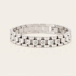 White Gold Link Bracelet 18K Gold Hypoallergenic Luxury 